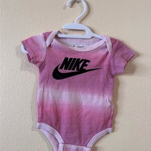 Nike Tie-Dye Pink Bodysuit with Swoosh Logo